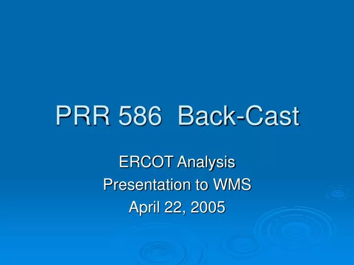 prr 586 back cast