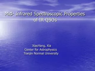 Mid- Infrared Spectroscopic Properties of IR QSOs