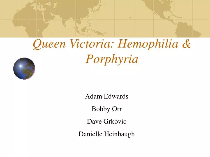 queen victoria hemophilia porphyria