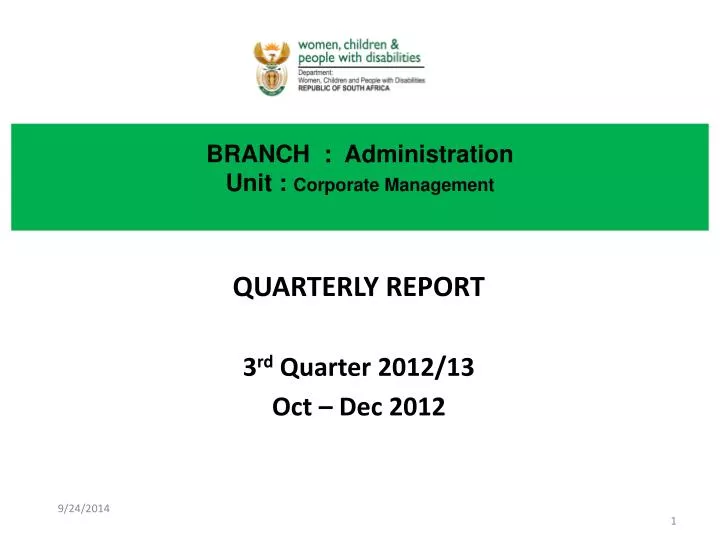 branch administration unit corporate management