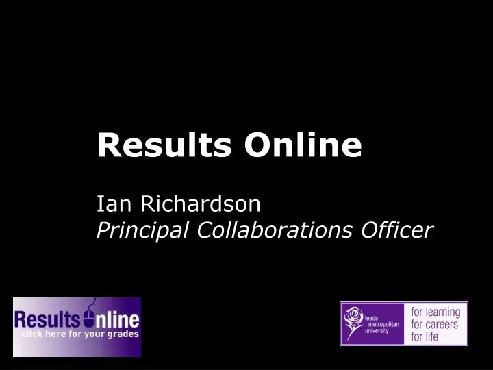 results online ian richardson principal collaborations officer
