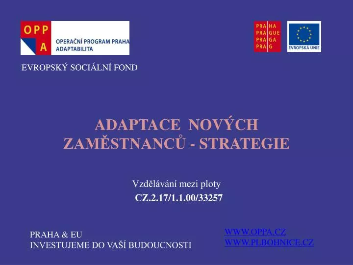 adaptace nov ch zam stnanc strategie vzd l v n mezi ploty cz 2 17 1 1 00 33257