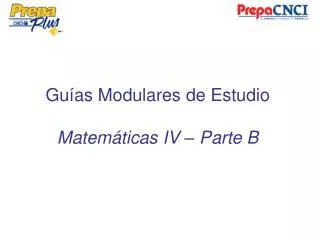 gu as modulares de estudio matem ticas iv parte b