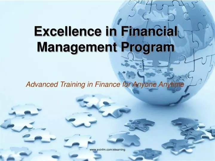 excellence in financial management program
