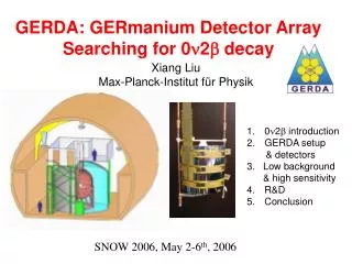 GERDA: GERmanium Detector Array Searching for 0 ?2? decay