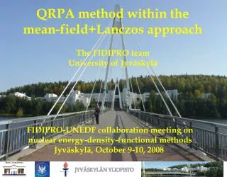 QRPA method within the mean-field+Lanczos approach