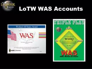 LoTW WAS Accounts