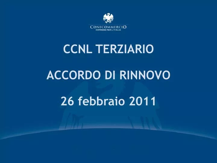 ccnl terziario accordo di rinnovo 26 febbraio 2011