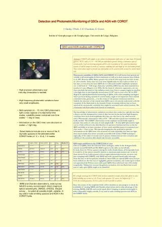 Detection and Photometric Monitoring of QSOs and AGN with COROT