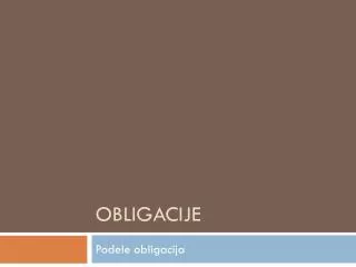 obligacije