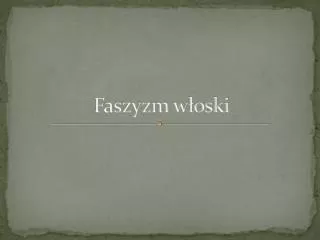 faszyzm w oski
