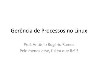 ger ncia de processos no linux
