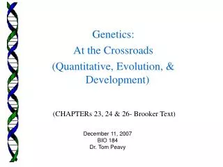 (CHAPTERs 23, 24 &amp; 26- Brooker Text)