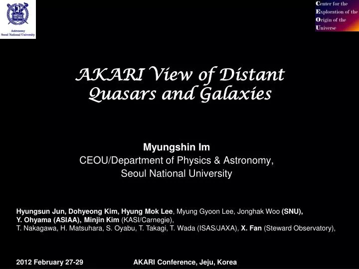 akari view of distant quasars and galaxies