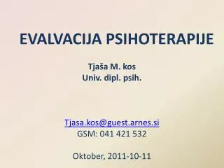 evalvacija psihoterapije