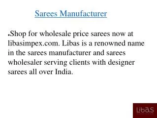 Sarees Manufacturer