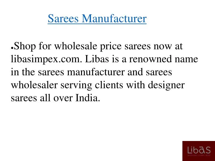 sarees manufacturer