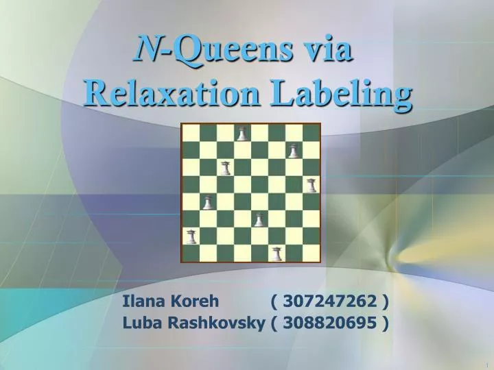 n queens via relaxation labeling