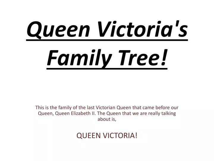queen victoria s family tree