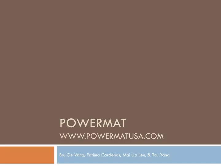 powermat www powermatusa com