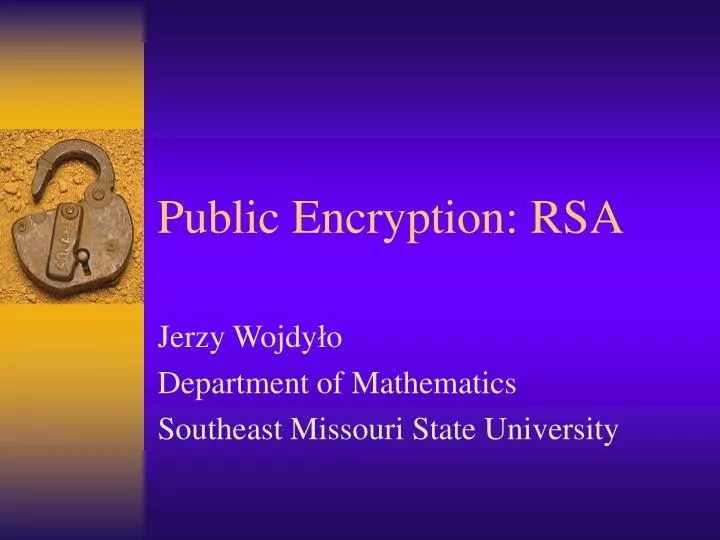 public encryption rsa