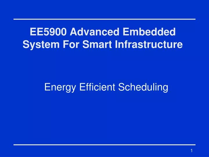 ee5900 advanced embedded system for smart infrastructure