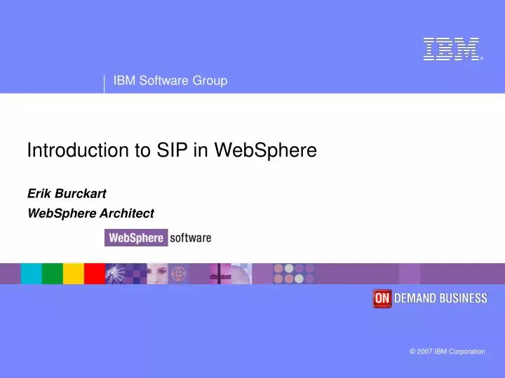 introduction to sip in websphere