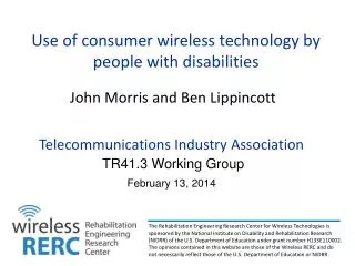 Use of consumer wireless technology by people with disabilities