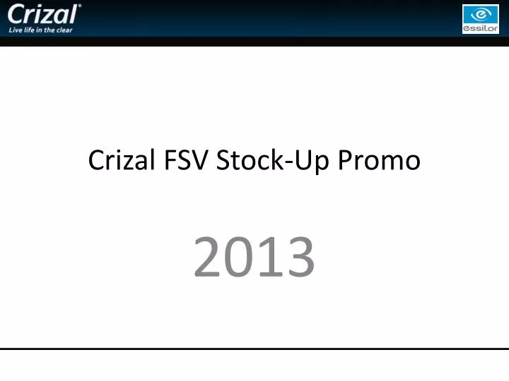 crizal fsv stock up promo