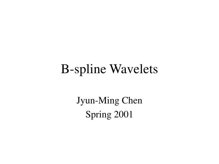 b spline wavelets