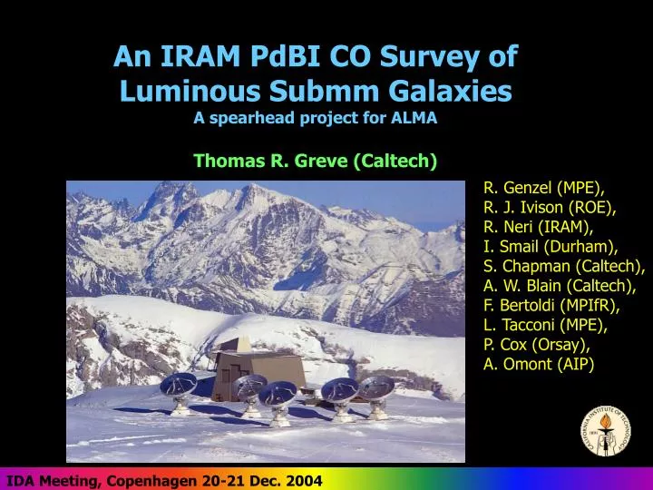 an iram pdbi co survey of luminous submm galaxies a spearhead project for alma