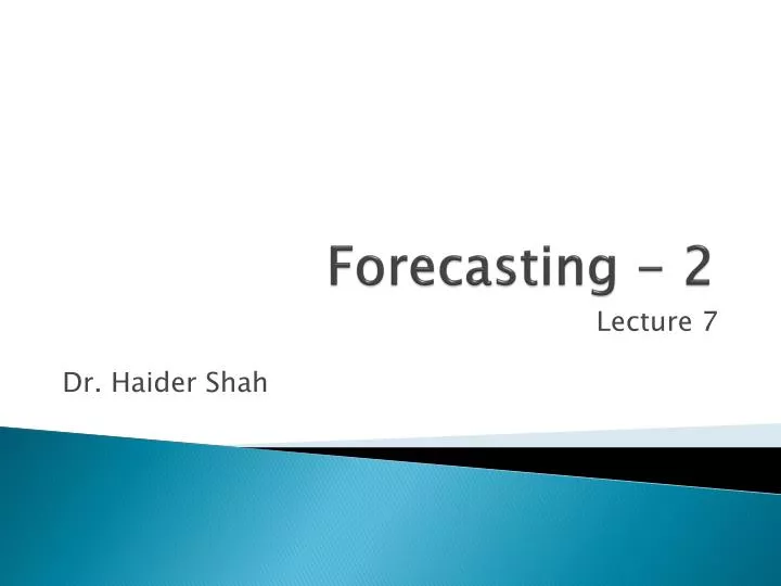 forecasting 2