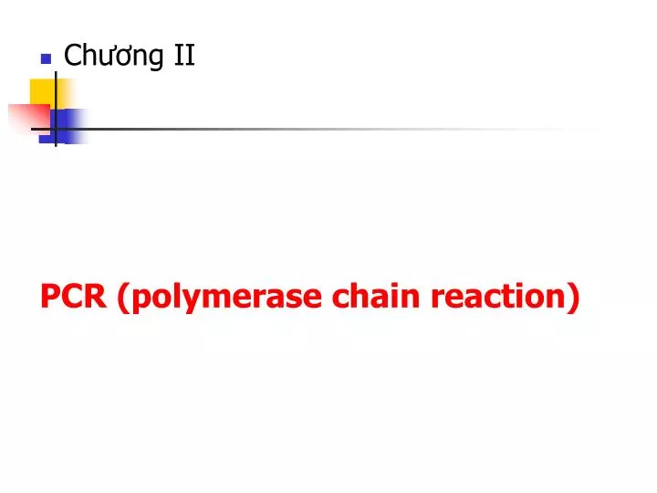 pcr polymerase chain reaction