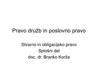 pravo dru b in poslovno pravo