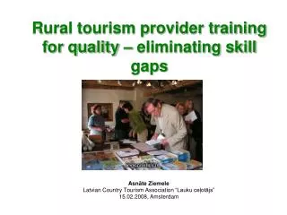 Rural tourism provider training for quality – eliminating skill gaps