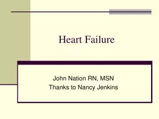 heart failure