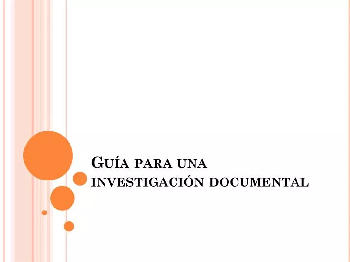 gu a para una investigaci n documental