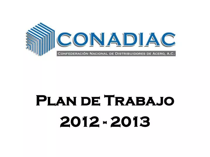 plan de trabajo 2012 2013