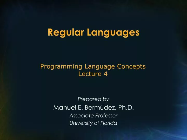 regular languages