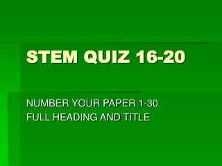 stem quiz 16 20