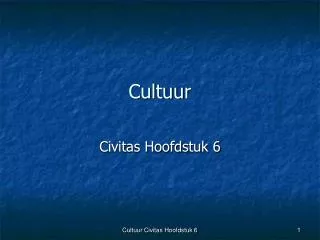 cultuur