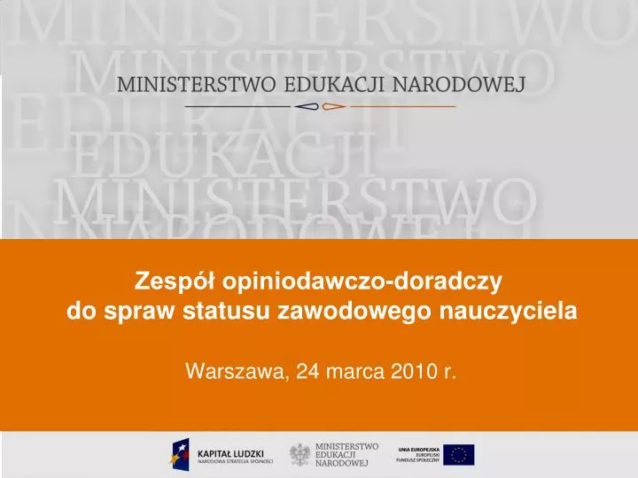 zesp opiniodawczo doradczy do spraw statusu zawodowego nauczyciela