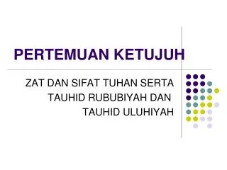 pertemuan ke tujuh