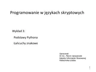 programowanie w j zykach skryptowych