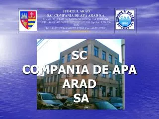 sc compania de apa arad sa