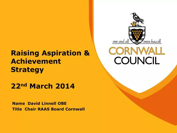 raising aspiration achievement strategy 22 nd march 2014