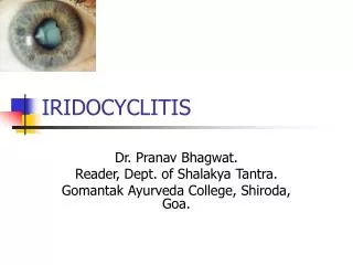 iridocyclitis