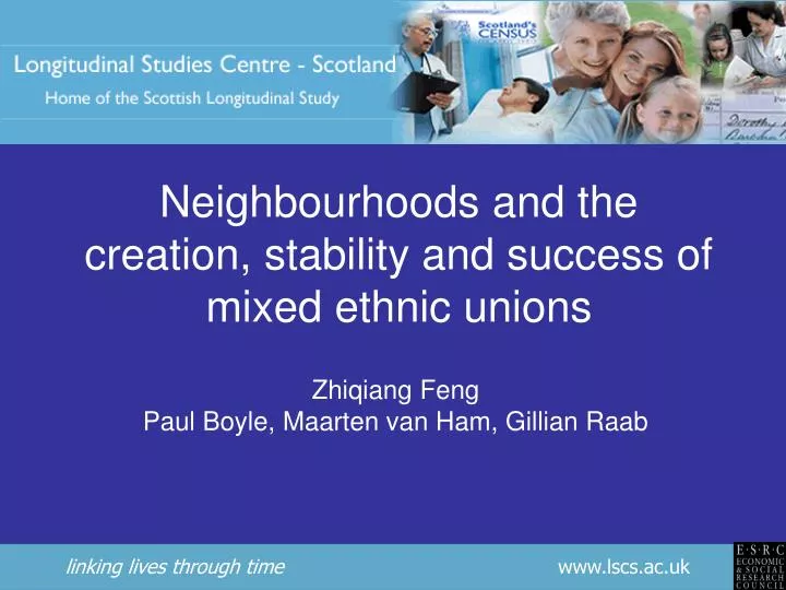 neighbourhoods and the creation stability and success of mixed ethnic unions