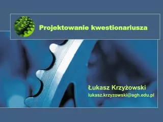 projektowanie kwestionariusza