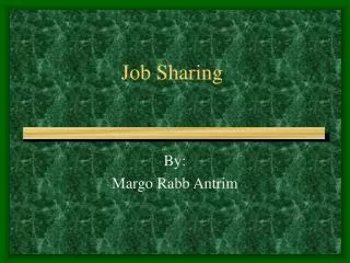 job sharing